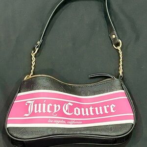 Juicy Couture Black and Pink Shoulder Bag